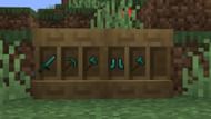 Item positioning has been reverted back to the center of the shelf (Image via Sportskeeda Gaming || Mojang Studios)